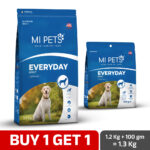 MI PETS EVERYDAY ADULT DOG FOOD 1.2 KG WITH 100 GM FREE